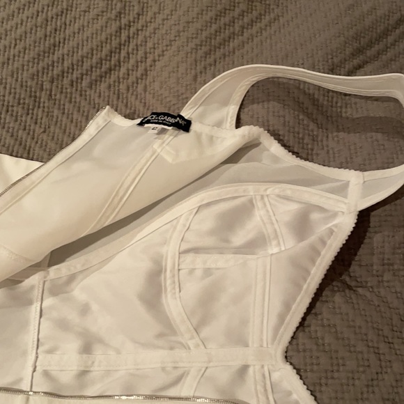 Dolce & Gabbana Corset Bustier Dress White 42IT - Picture 13 of 16